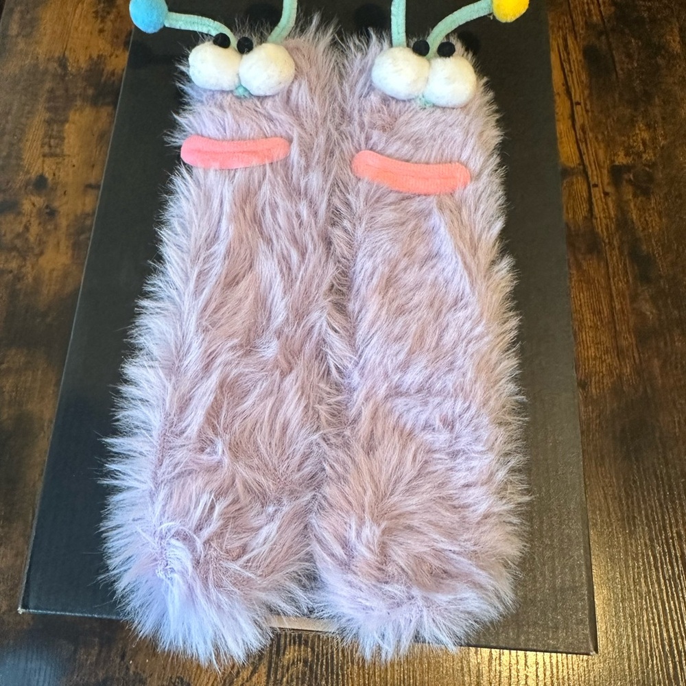 Fuzzy Pink Novelty Socks